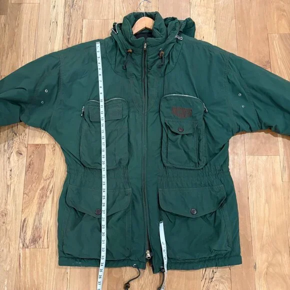 Vintage 90s Bogner Expedition Ski Snowboard Jacket Green Embroidered Men's 42 - Picture 11 of 15